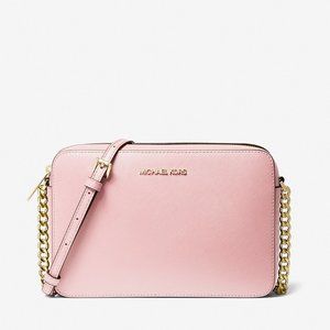 MICHAEL MICHAEL KORS Jet Set Large Saffiano Leather Crossbody Bag